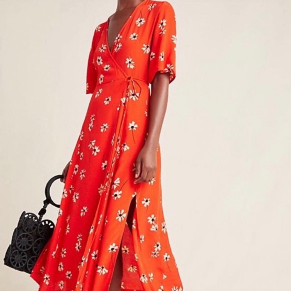 Faithfull the Brand Rivera Midi Dress Poppy - 6